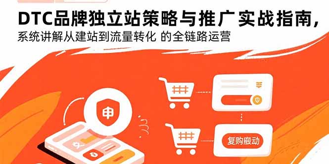 DTC品牌独立站策略与推广实战指南，系统讲解从建站到流量转化的全链路运营-hl998
