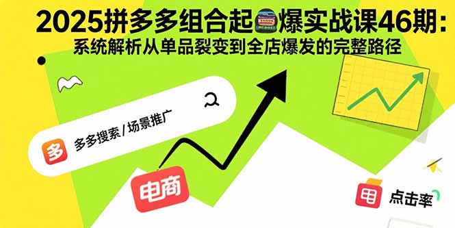 2025拼多多组合起爆实战课46期：系统解析从单品裂变到全店爆发的完整路径-hl998