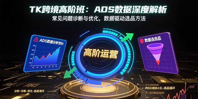TK跨境高阶班：ADS数据深度解析，常见问题诊断与优化，数据驱动选品方法-hl998