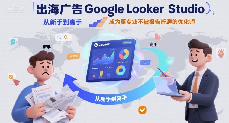 出海广告Google Looker Studio从新手到高手，成为更专业不被报告折磨的优化师-hl998