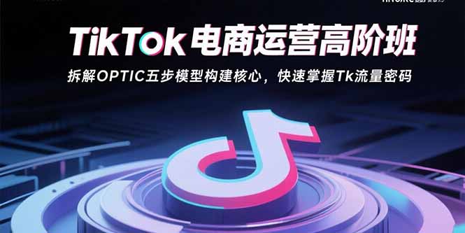 TikTok电商运营高阶班：拆解OPTIC五步模型构建核心，快速掌握Tk流量密码-hl998