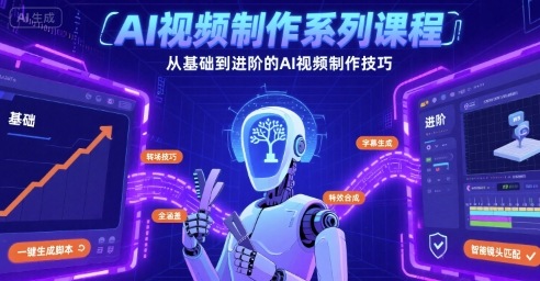 AI视频制作系列课程，从基础到进阶的AI视频制作技巧全涵盖-hl998