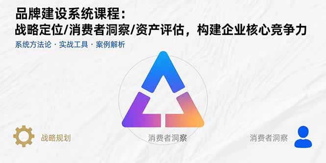 品牌建设系统课程：战略定位/消费者洞察/资产评估，构建企业核心竞争力-hl998