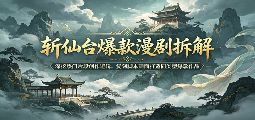 斩仙台爆款漫剧拆解：深挖热门片段创作逻辑，复刻脚本画面打造同类型爆款作品-hl998