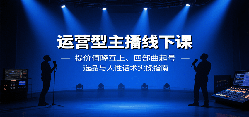 运营型主播线下课：提价值降互上、四部曲起号、选品与人性话术实操指南-hl998