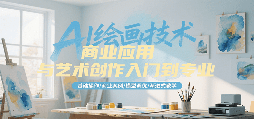 AI绘画技术商业应用与艺术创作入门到专业，基础操作/商业案例/模型调优/渐进式教学-hl998