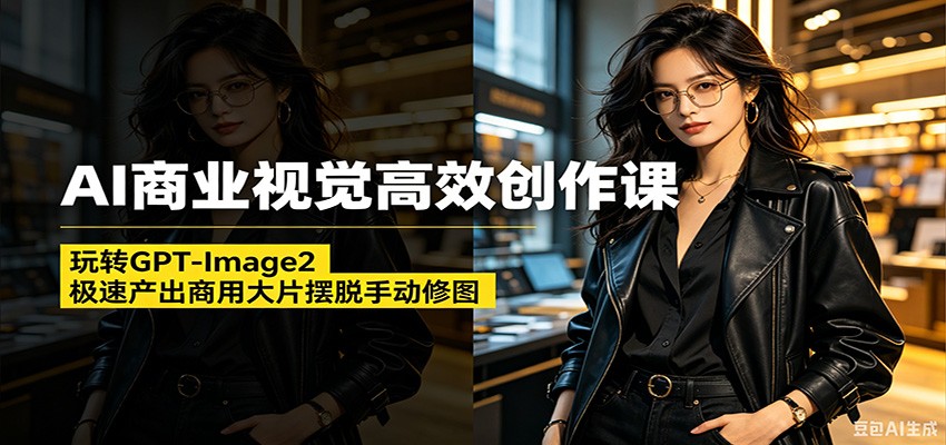 AI商业视觉高效创作课：玩转GPT-Image2，极速产出商用大片摆脱手动修图(更新)-hl998