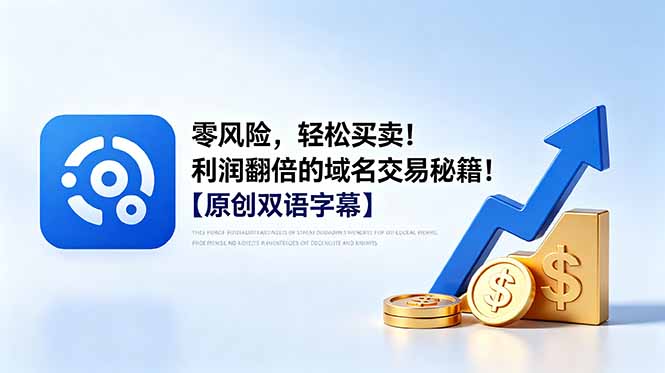 零风险，轻松买卖！利润翻倍的域名交易秘籍！【原创双语字幕】-hl998
