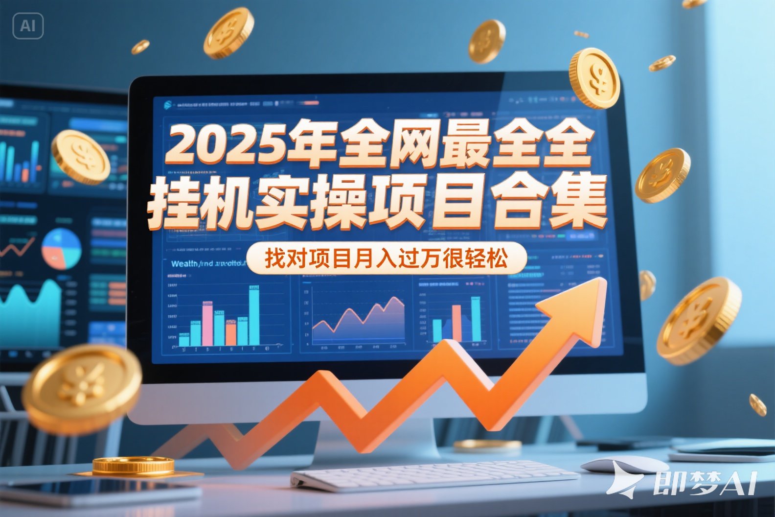 2025年挂机实操项目实操演练，挂机类型，AI直播类型，轻资产创业类型...-hl998