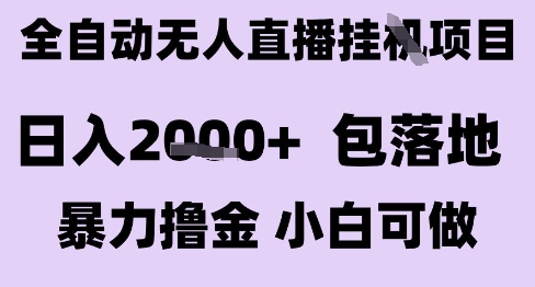 最新全自动抖音无人直播挂G项目，日入2k+ 包落地暴力撸金，小白可做【揭秘】-hl998