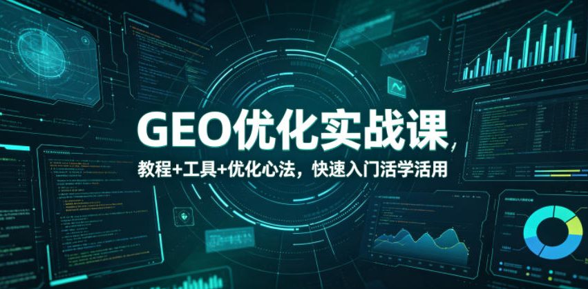 GEO优化实战课，教程+工具+优化心法，快速入门活学活用-hl998