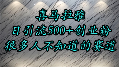 喜马拉雅，小而精的流量赛道，日进500+精准创业粉-hl998