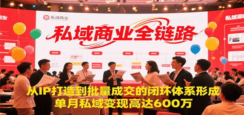 私域商业全链路，从IP打造到批量成交的闭环体系形成，单月私域变现600万-hl998
