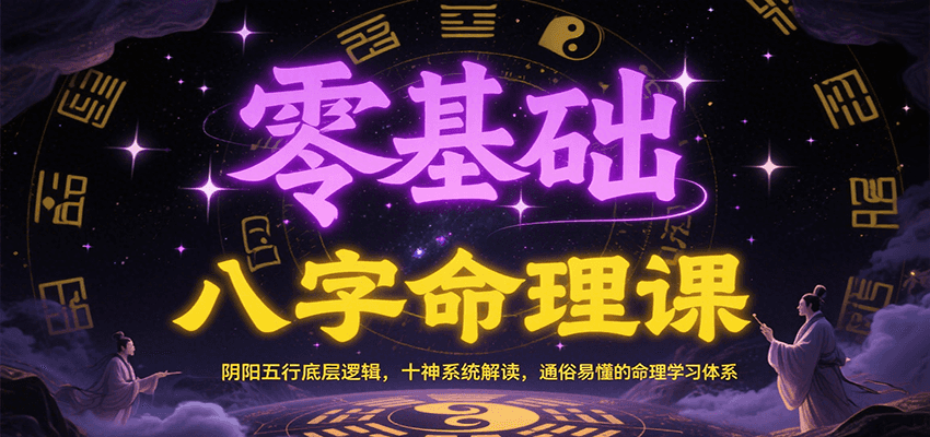 零基础八字命理课：阴阳五行底层逻辑，十神系统解读，通俗易懂的命理学习体系-hl998