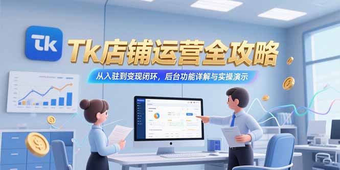 Tk店铺运营全攻略，从入驻到变现闭环，后台功能详解与实操演示-hl998