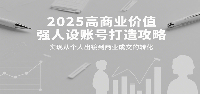 2025高商业价值强人设账号打造攻略，实现从个人出镜到商业成交的转化-hl998