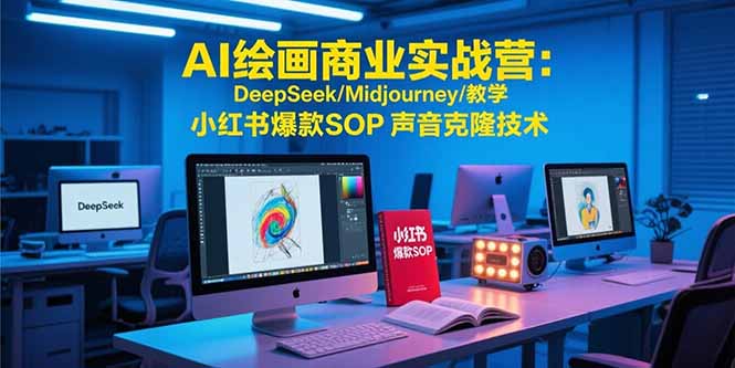 AI绘画商业实战营：DeepSeek/Midjourney/教学 小红书爆款SOP 声音克隆技术-hl998