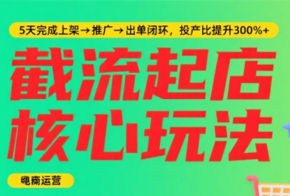 淘宝截流快速起店玩法，掌握暴力快速起店的流程-hl998
