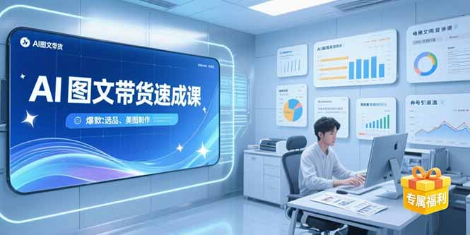 AI图文带货速成课，养号引流秘籍，爆款选品策略，美图制作全流程-hl998