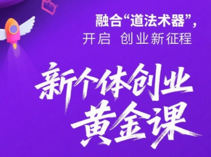新个体创业黄金课：道法术器四维抢占2025红利-hl998