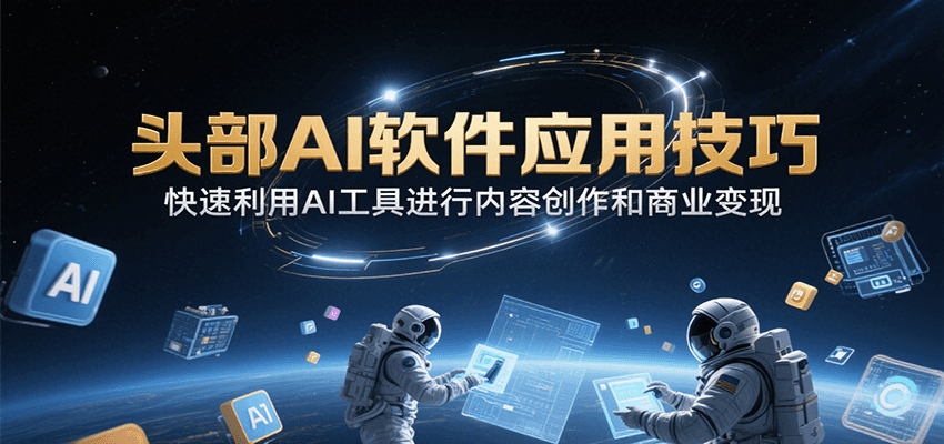 头部AI软件应用技巧，快速利用AI工具进行内容创作和商业变现-hl998