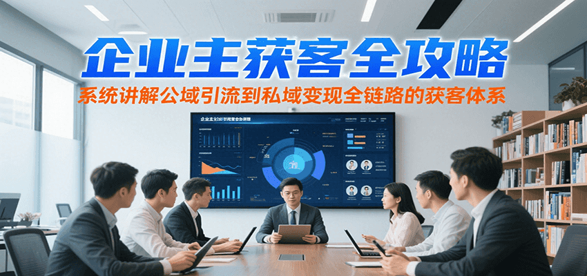 企业主获客全攻略，系统讲解公域引流到私域变现全链路的获客体系-hl998