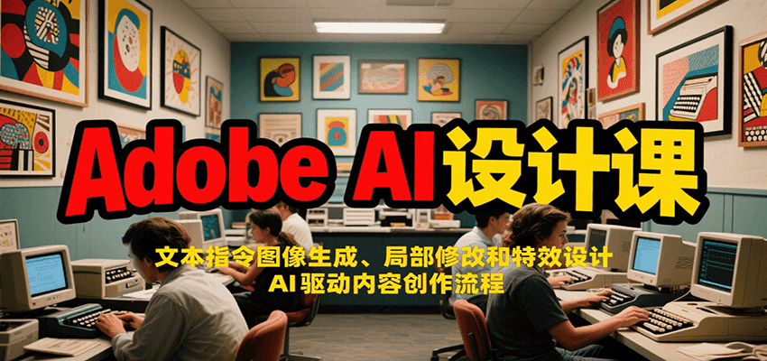 Adobe AI设计课：文本指令图像生成、局部修改和特效设计，AI驱动内容创作流程-hl998