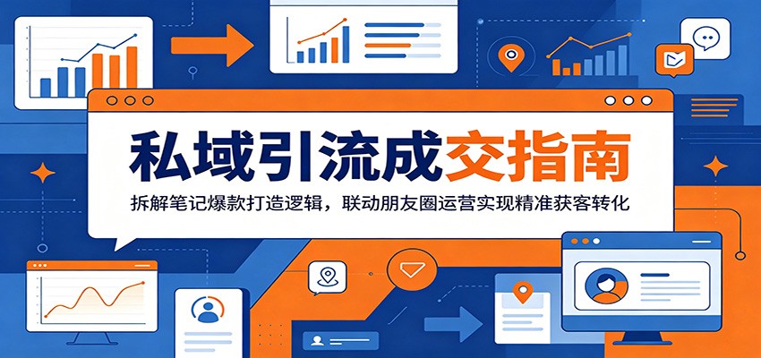 私域引流成交指南：拆解笔记爆款打造逻辑，联动朋友圈运营实现精准获客转化-hl998