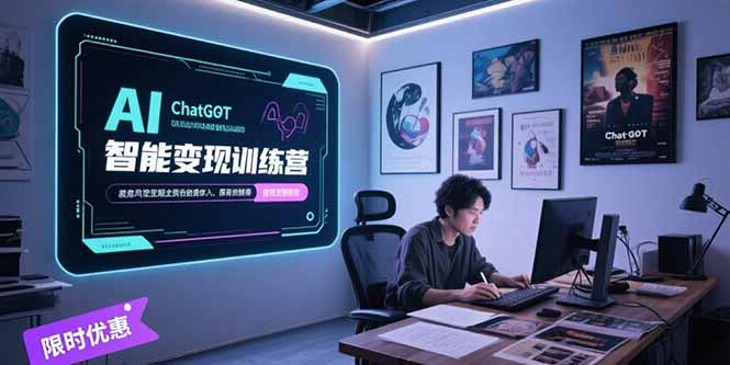 AI智能变现训练营，ChatGPT写作变现，电影解说制作，图文带货方法论-hl998