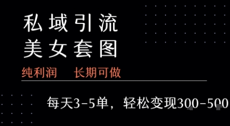 私域卖套图每天3-5单   每单利润99-2张+-hl998