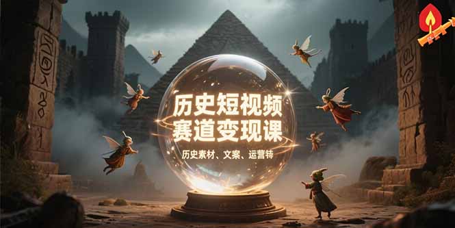 历史短视频赛道变现课，百集素材库应用，文案剪辑技巧，账号运营全案-hl998