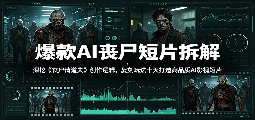 爆款AI丧尸短片拆解：深挖《丧尸清道夫》创作逻辑，复刻玩法快速打造高品质AI影视短片-hl998