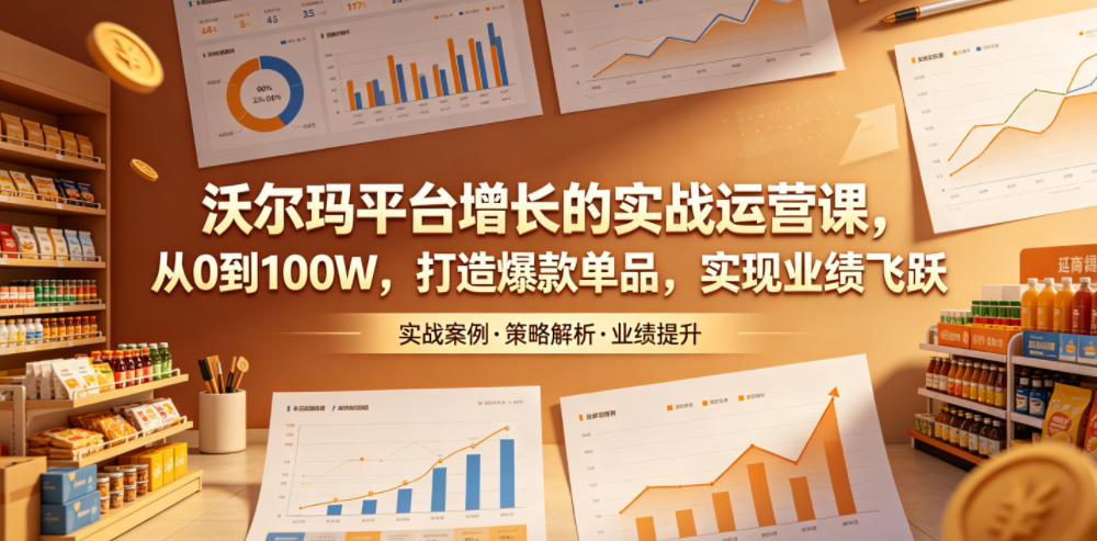 沃尔玛平台增长的实战运营课，从0到100W，打造爆款单品，实现业绩飞跃-hl998