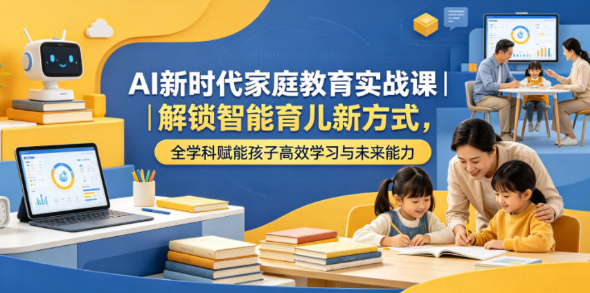 AI新时代家庭教育实战课｜解锁智能育儿新方式，全学科赋能孩子高效学习与未来能力-hl998