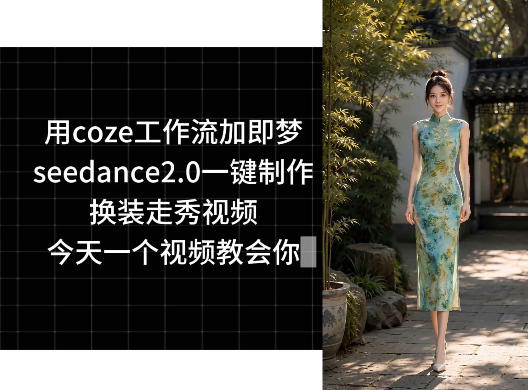 用coze工作流加即梦seedance2.0一键制作换装走秀视频，今天一个视频教会你-hl998
