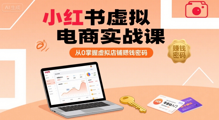 小红书虚拟电商实战课，从0掌握虚拟店铺賺钱密码-hl998