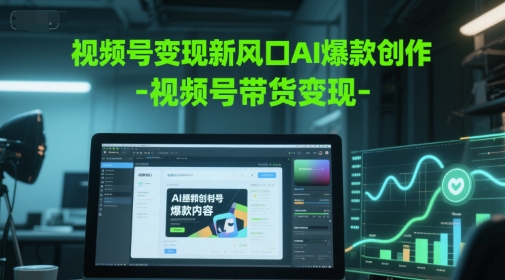视频号变现新风口AI爆款创作-视频号带货变现-hl998