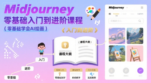 midjourney零基础入门到进阶课程，零基础学会AI绘画-hl998