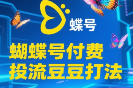 渔财老师·2025蝴蝶号付费投流豆豆打法-hl998