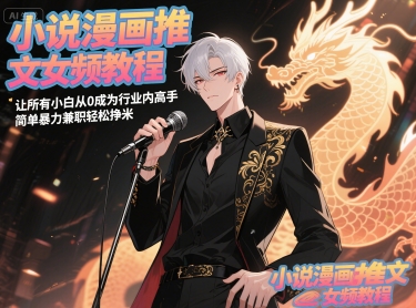小说漫画推文女频教程，让所有小白从0成为行业内高手，简单暴力兼职轻松挣米-hl998