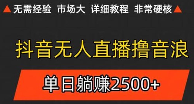 抖音无人直播6.0 简单无脑可矩阵 每天两小时轻松躺赚500+-hl998