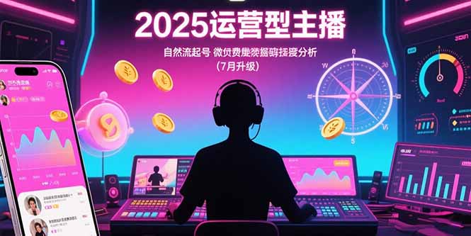 2025运营型主播：自然流起号，微付费投放技巧，罗盘数据深度解析(7月更新-hl998
