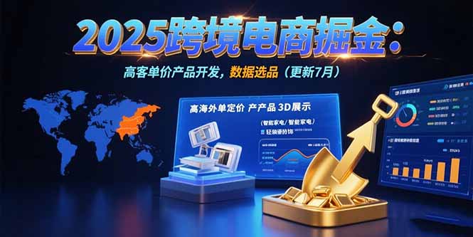 2025跨境电商掘金：蓝海市场定位，高客单价产品开发，数据选品(更新7月-hl998