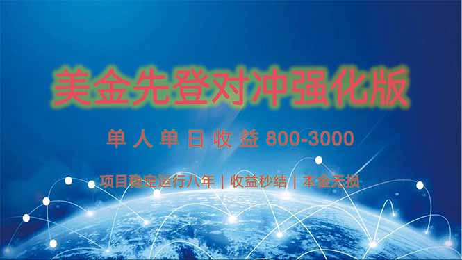 美金先登计划对冲强化版，2025年黑马中最暴力收益日收益1k-4k(可放大...-hl998