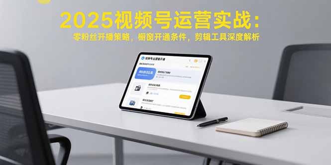 2025视频号运营实战：零粉丝开播策略，橱窗开通条件，剪辑工具深度解析-hl998