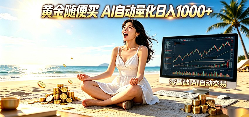 黄金随便买？AI自动外汇量化交易 在家当皇帝 日入1000+-hl998
