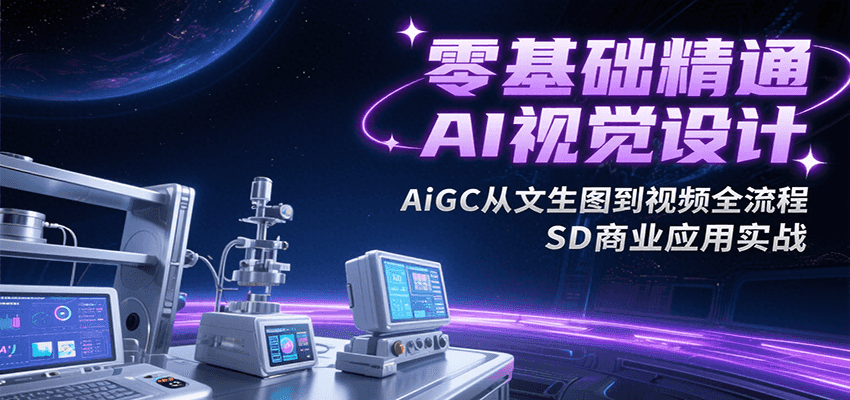 零基础精通AI视觉设计，AiGC从文生图到视频全流程，SD商业应用实战-hl998