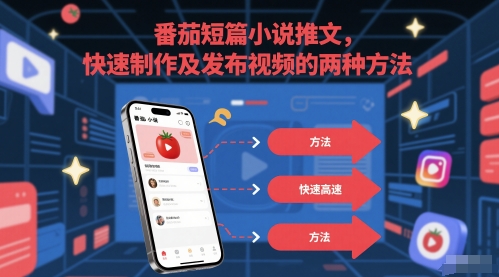 番茄短篇小说推文，快速制作及发布视频的两种方法-hl998