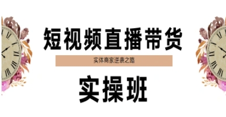短视频直播带货实操班，实体商家逆袭之路-hl998