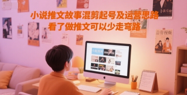 小说推文故事混剪起号及运营思路，看了做推文可以少走弯路-hl998